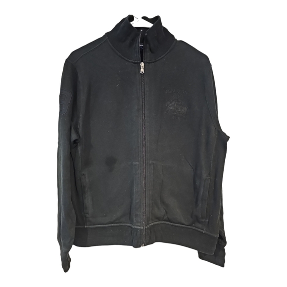 Ralph Lauren Sport black cotton zip cardigan sz M XL - Picture 4 of 15
